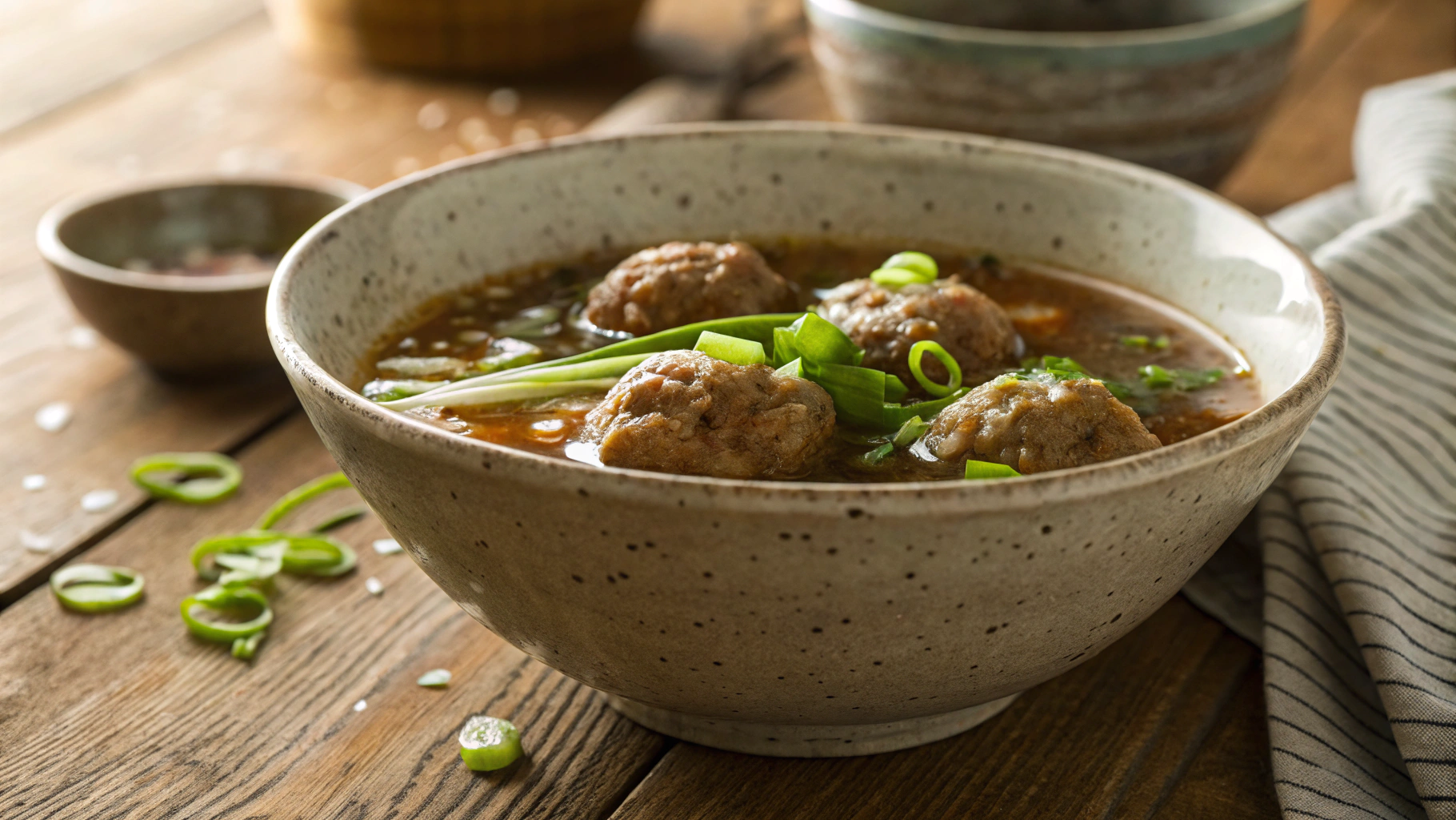 Low Carb Pork Meatball Broth