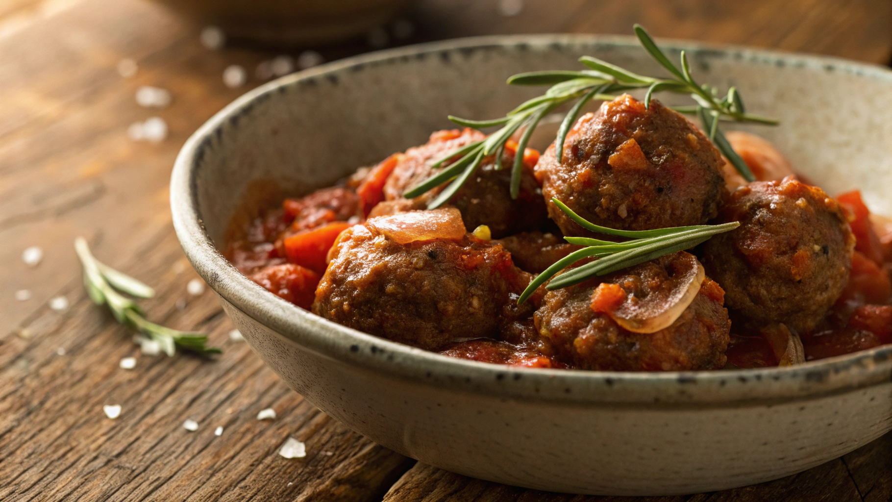 Keto Pork Meatballs with Chorizo and Tomato Sauce