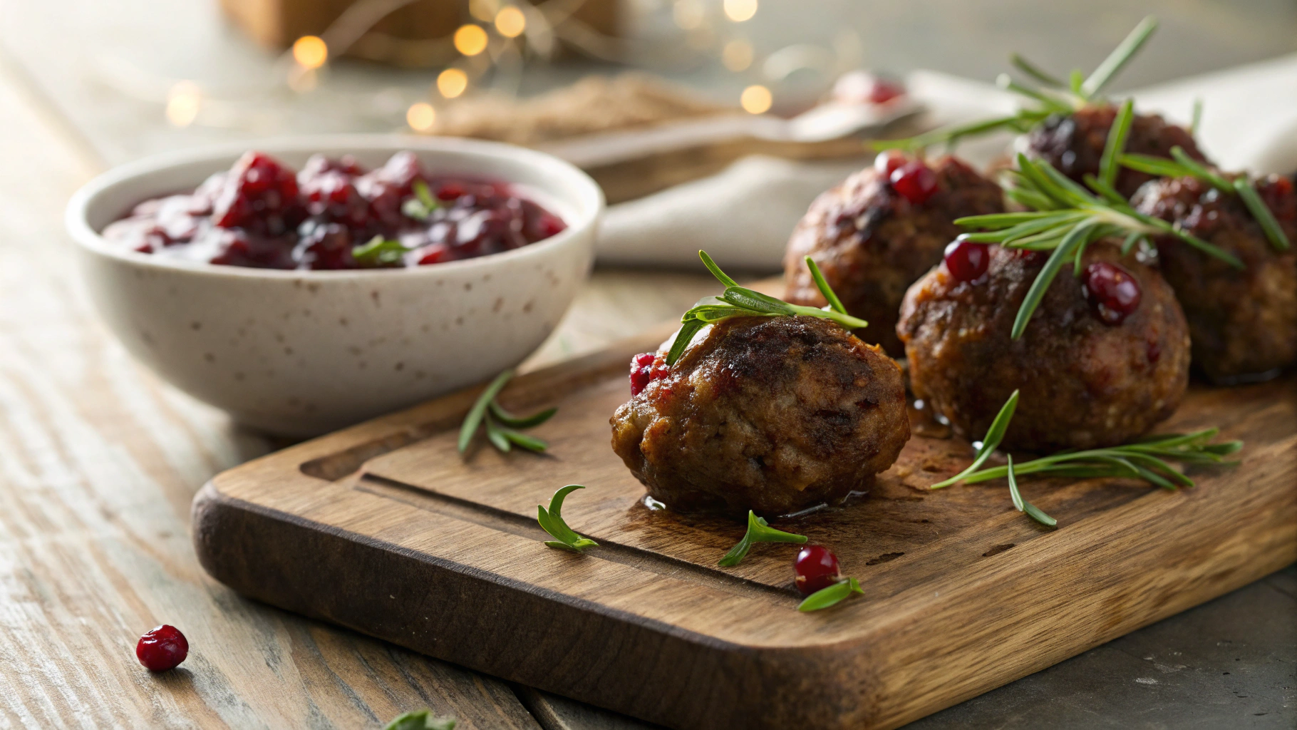 Keto Pork Meatballs With Cranberry Jam