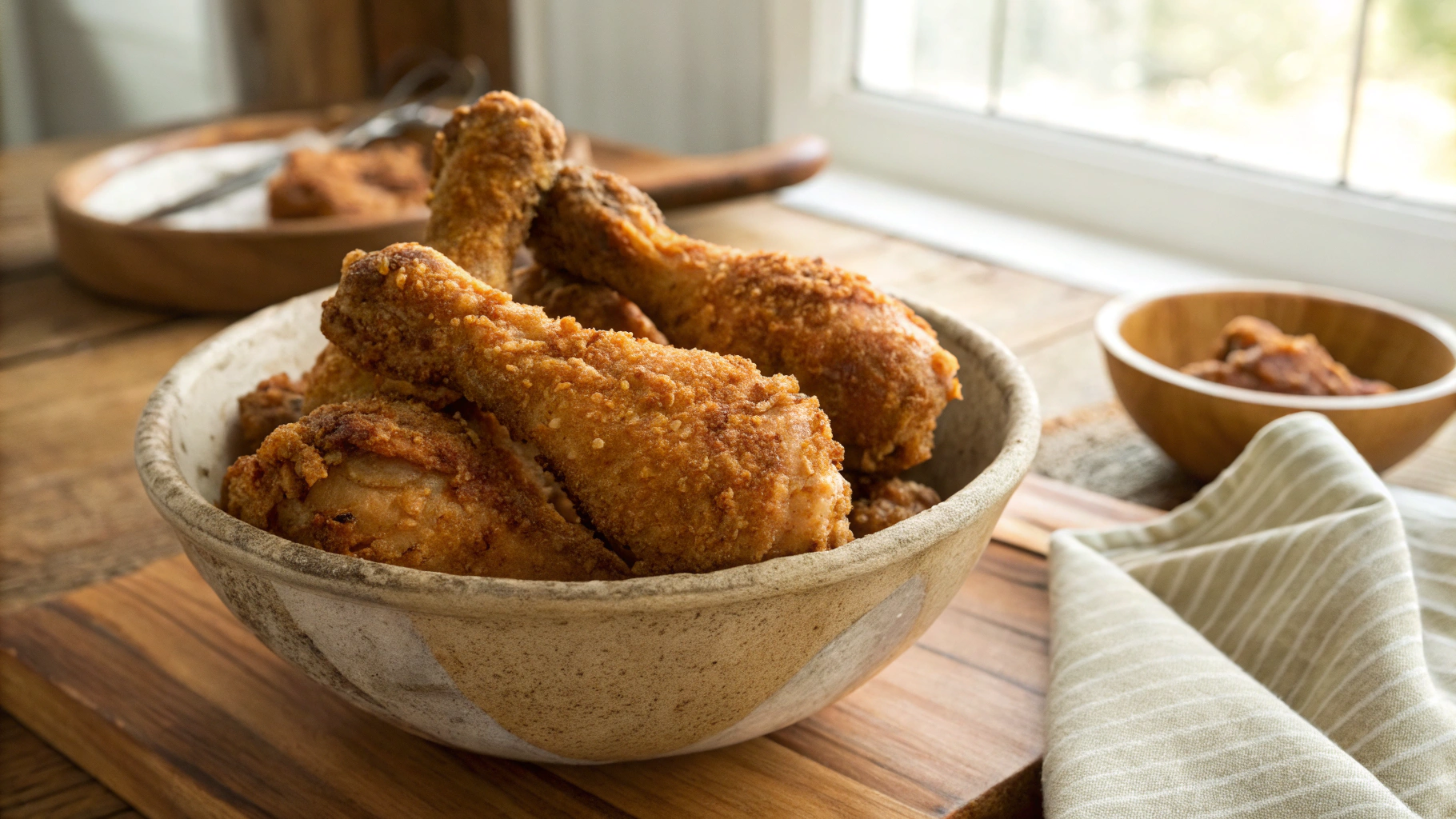 Keto Pork Rind Baked Chicken Drumsticks