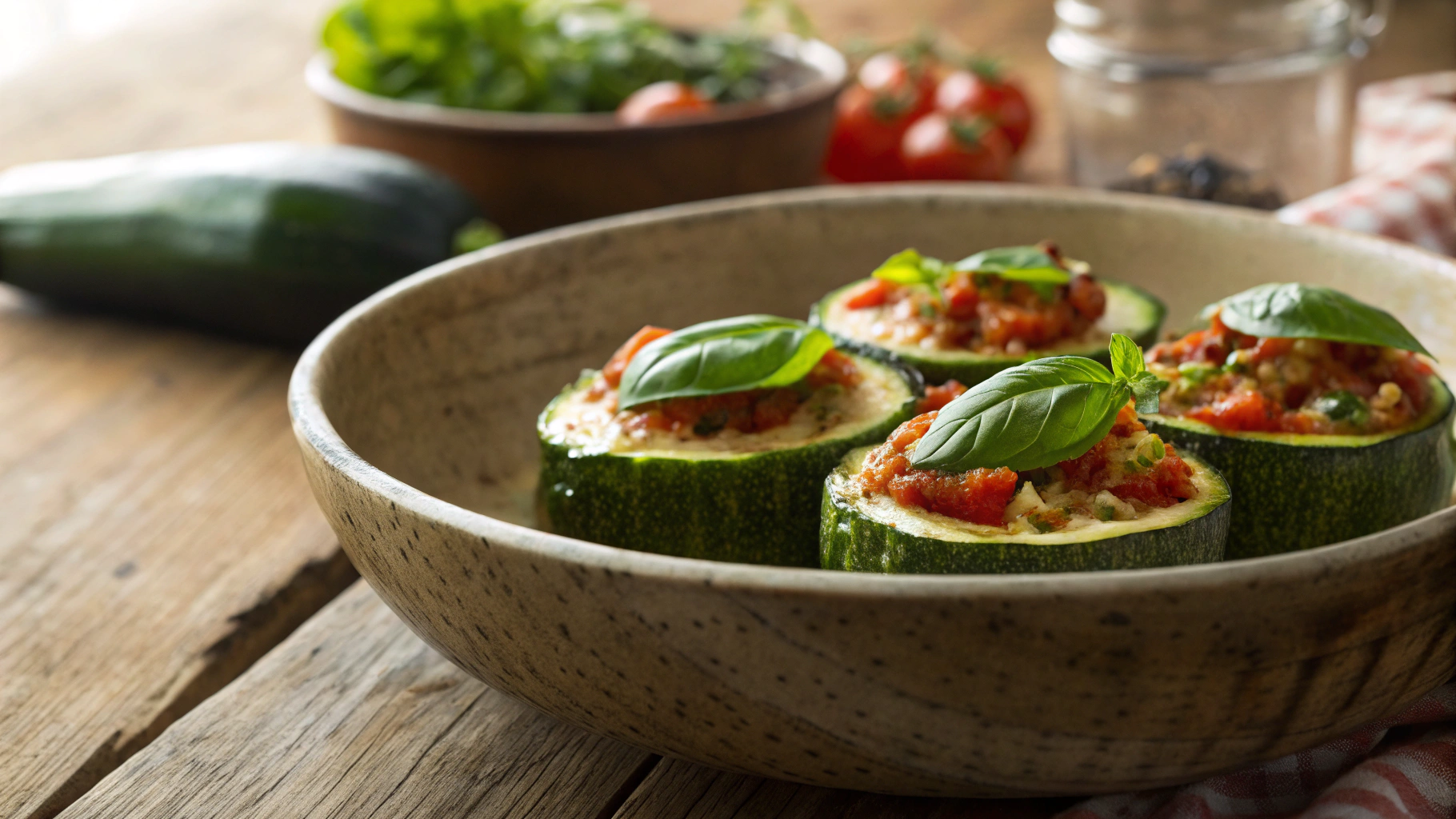 Keto Pork Stuffed Zucchini