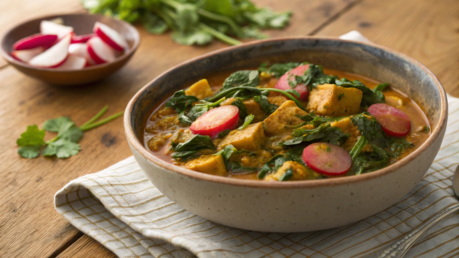 Keto ‘Potato’ And Spinach Curry