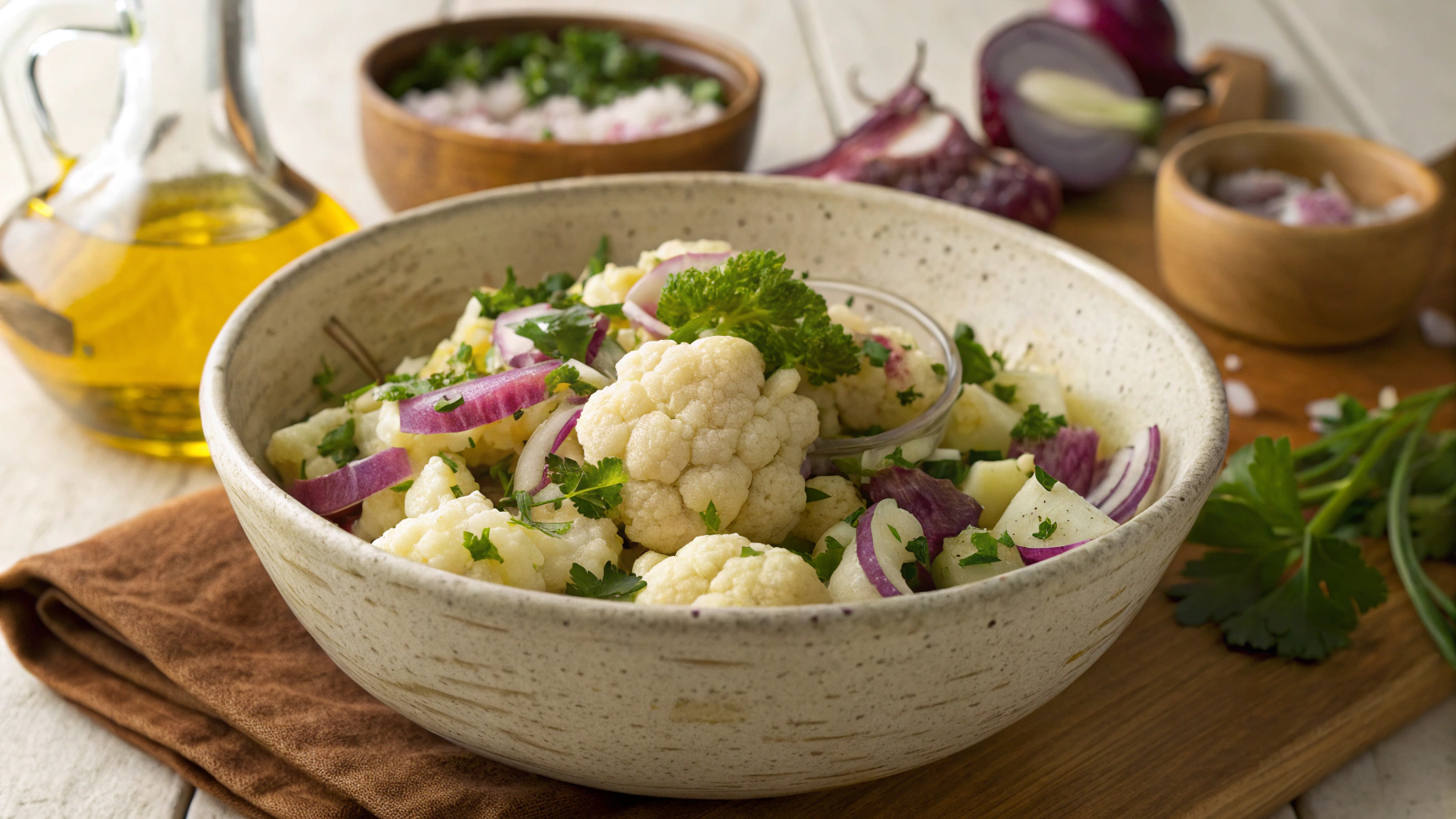 Keto Provencal Cauliflower Salad