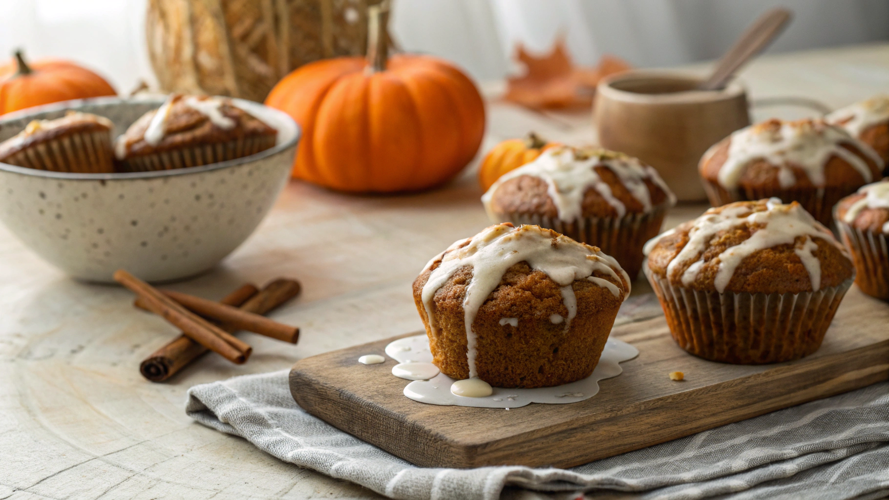 Keto Pumpkin Bread with Cream Cheese Icing