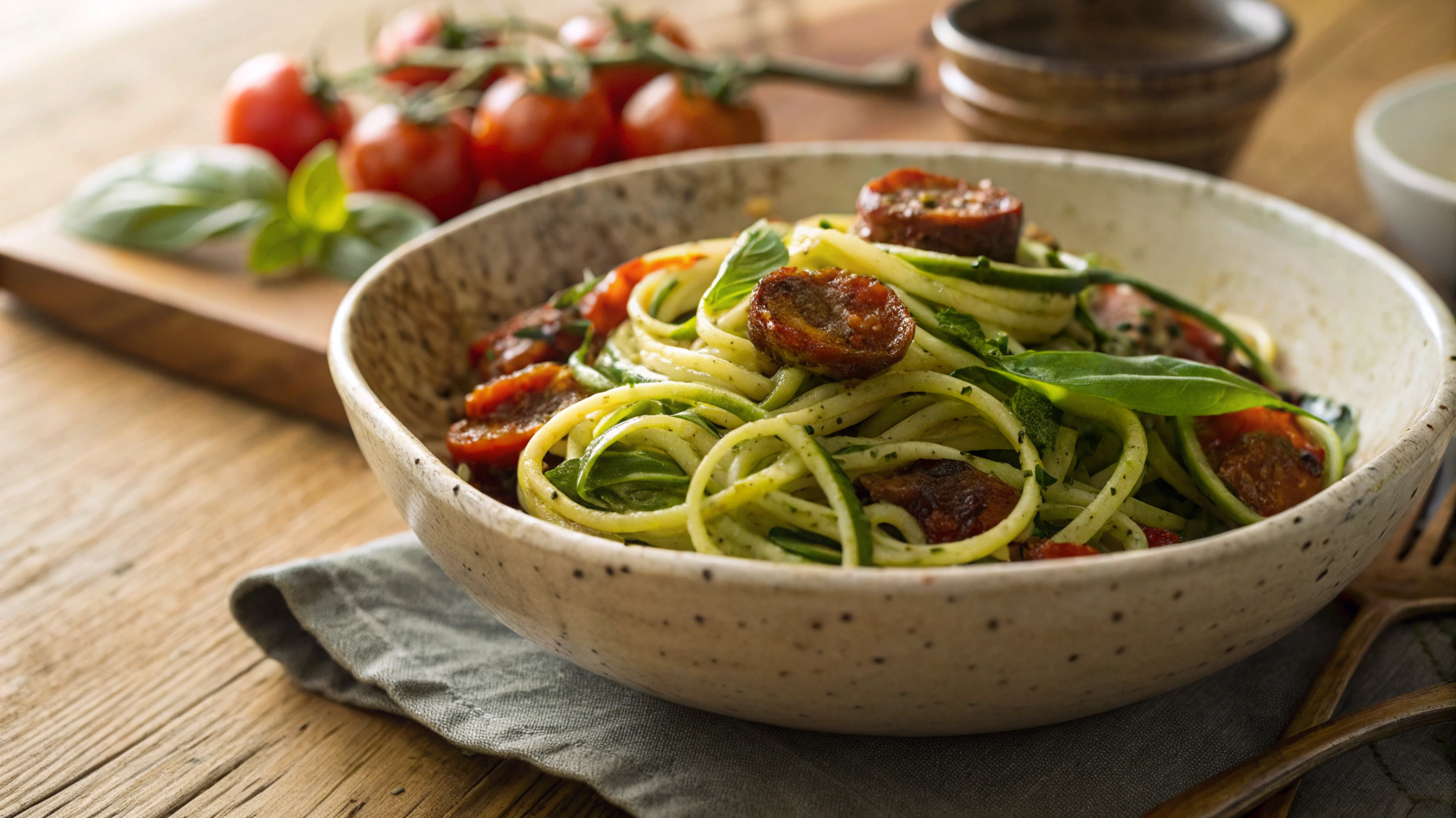 Low Carb Quick and Easy Chorizo Spaghetti
