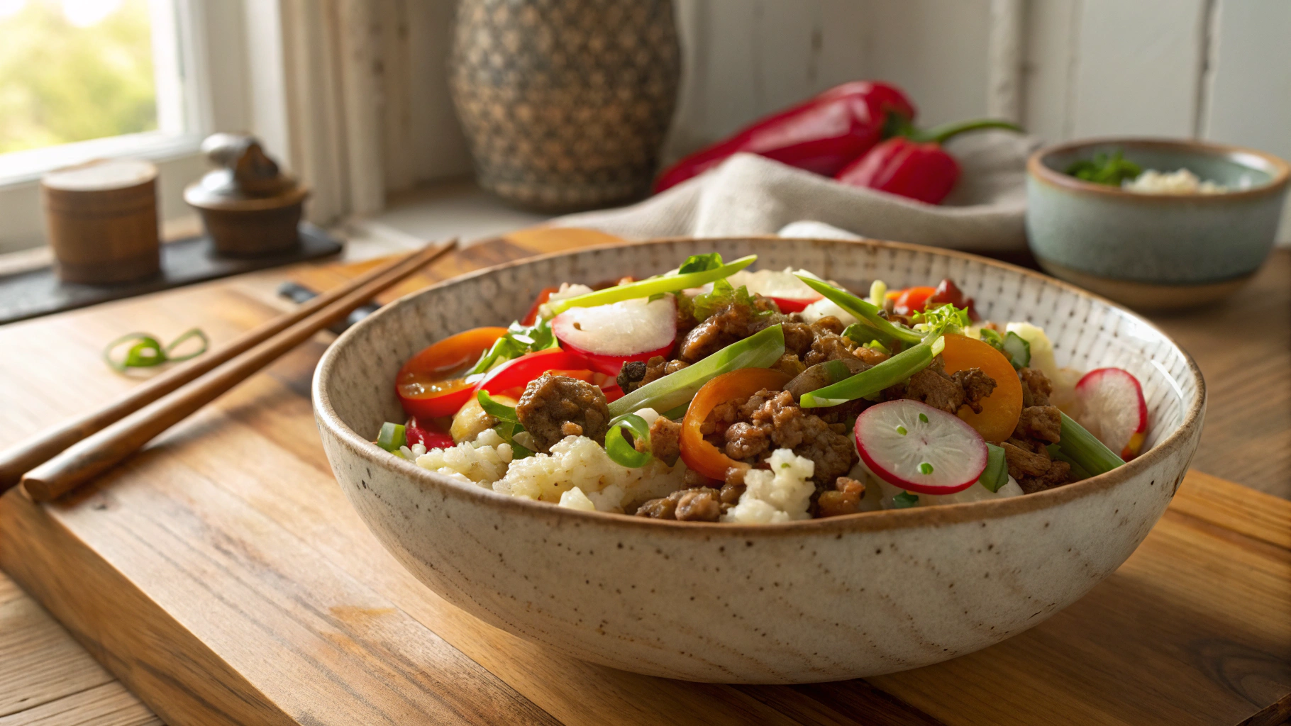 Low Carb Quick and Easy Ground Pork Stir Fry