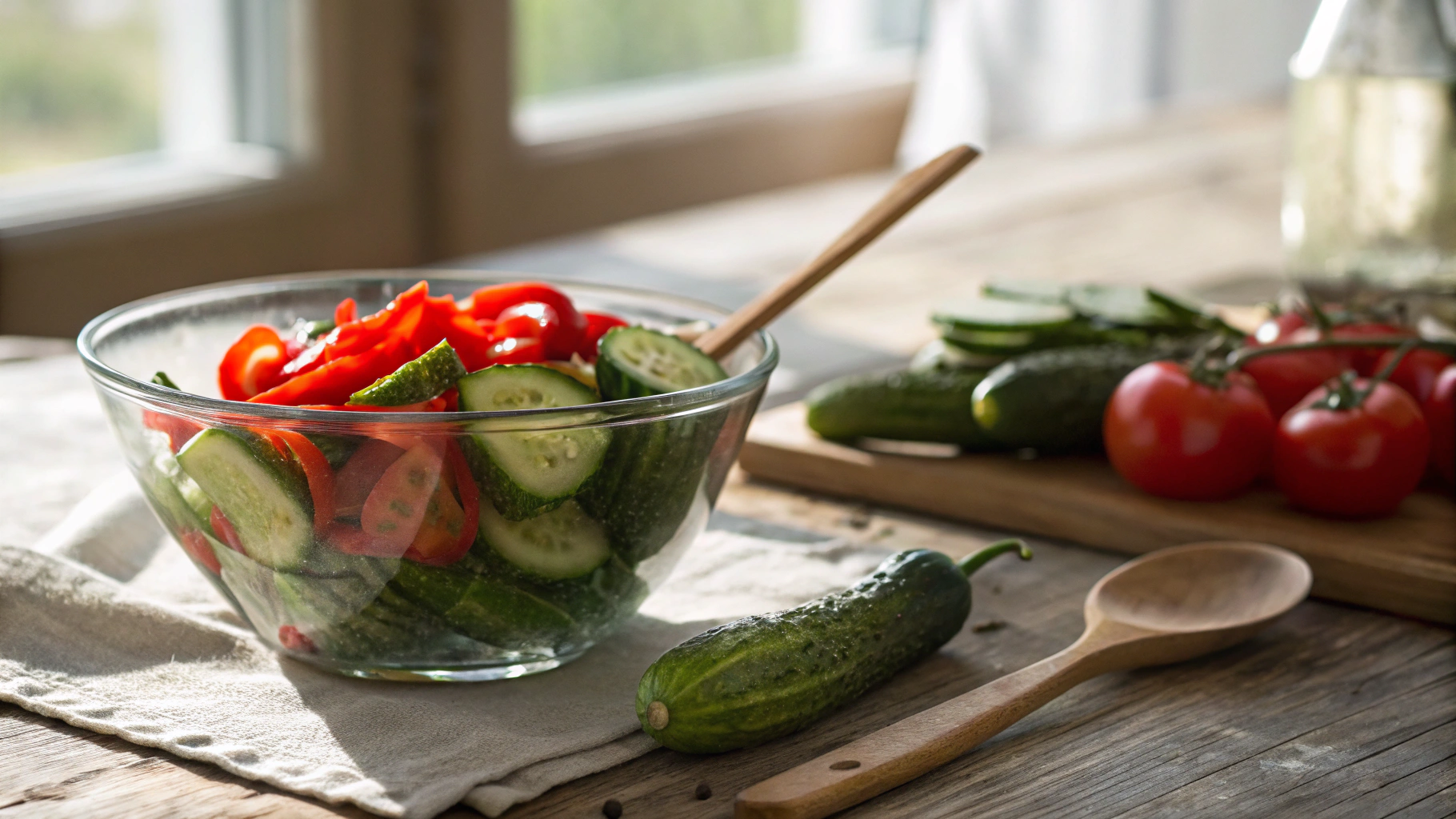 Keto Quick Pickle With Red Peppers