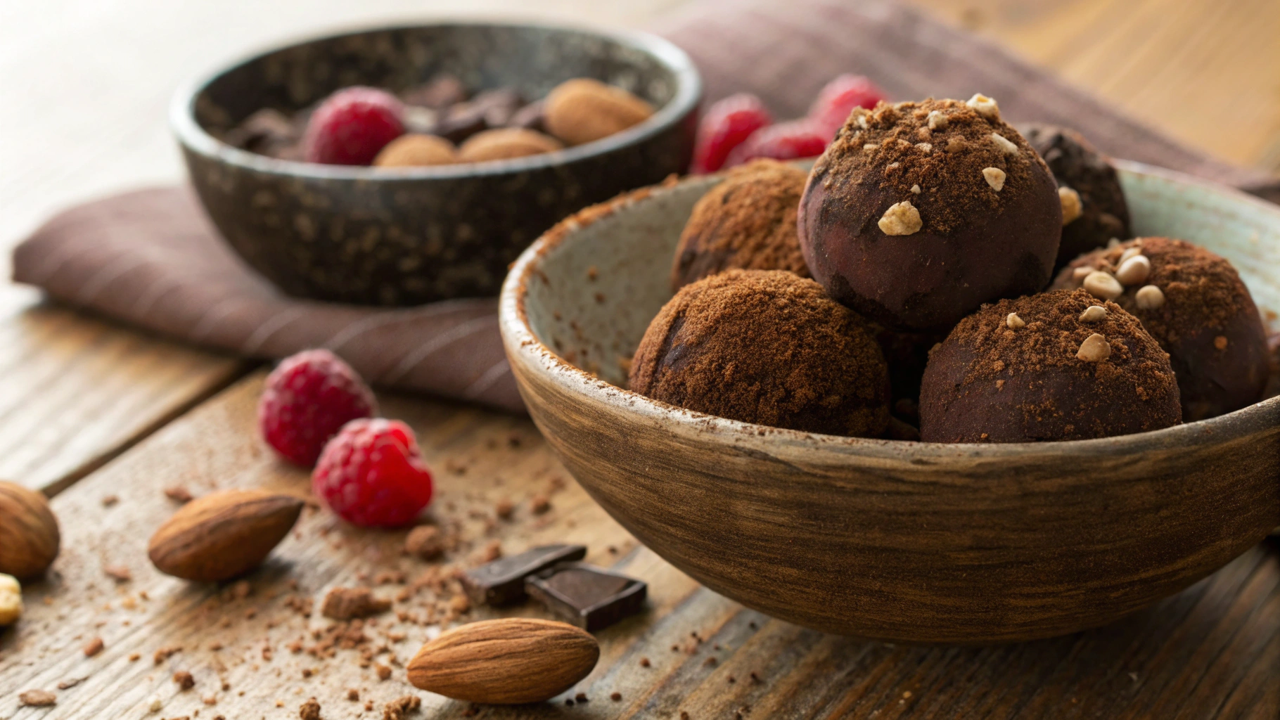 Keto Raspberry and Filbert Chocolates