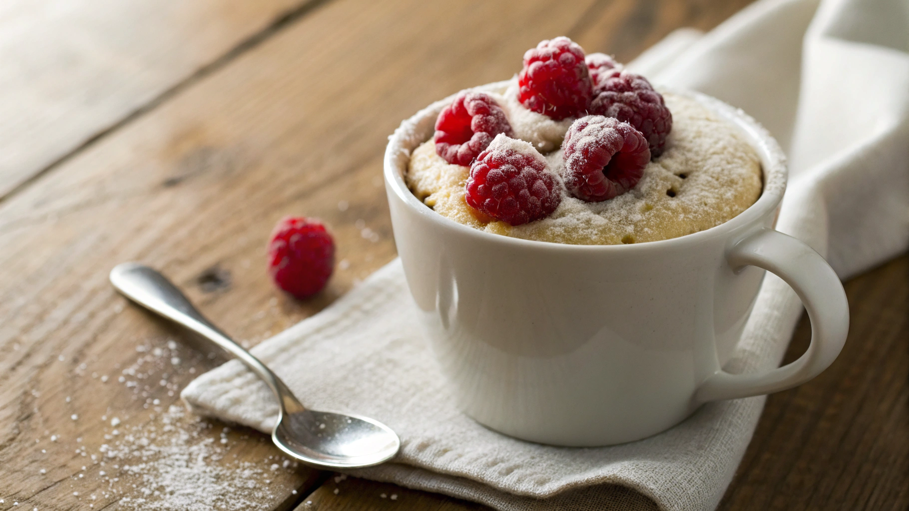 Keto Raspberry Jam Mug Cake