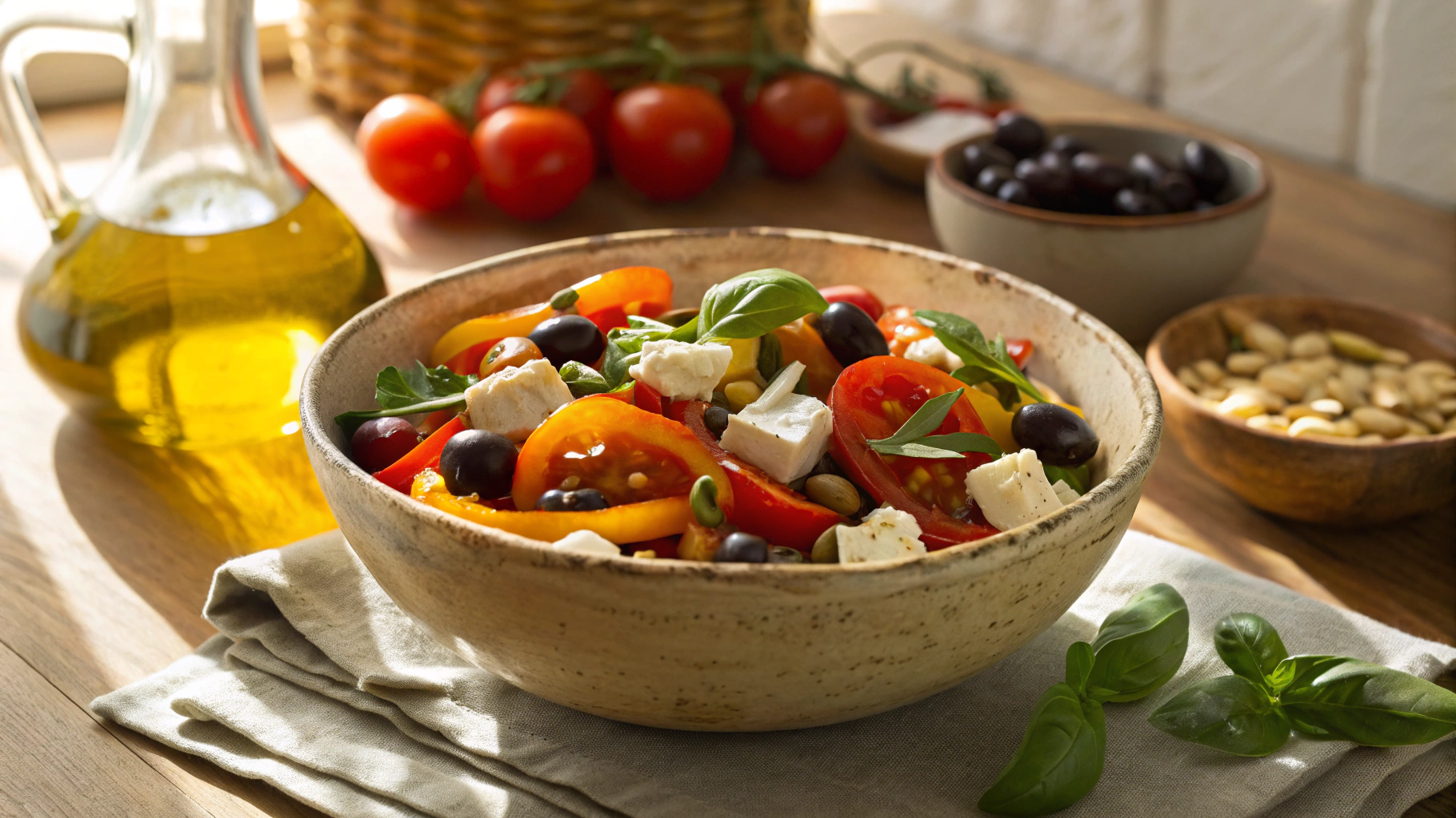 Keto Red Pepper and Feta Salad