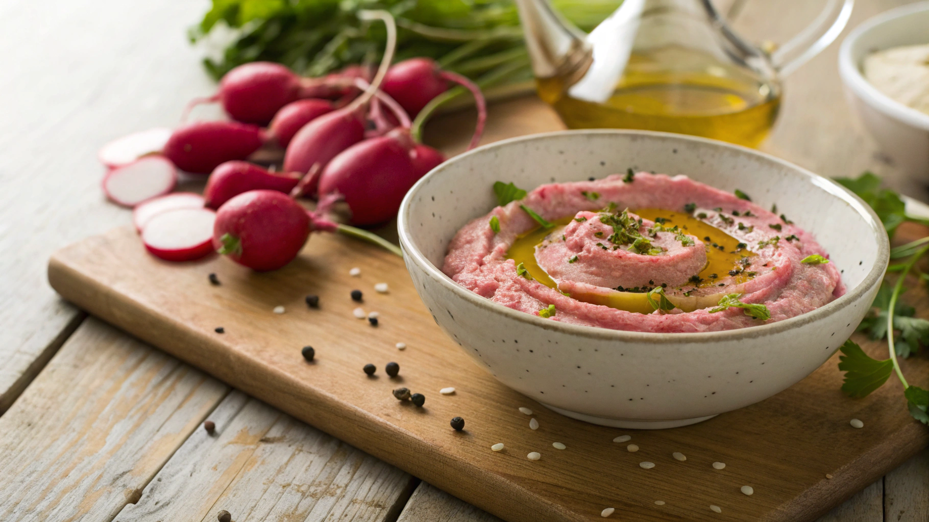 Keto Roasted Radish Hummus