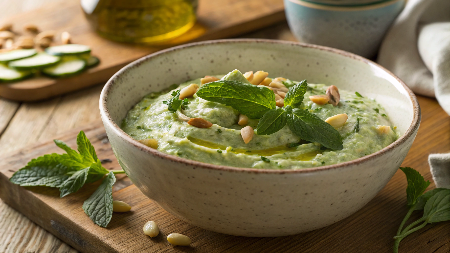 Keto Roasted Zucchini And Tahini Yogurt Dip