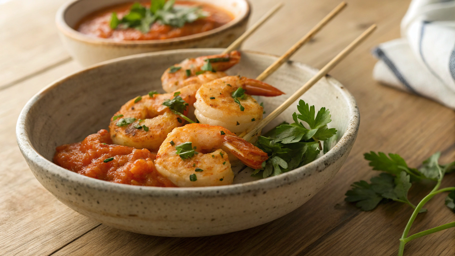 Keto Romesco Shrimp