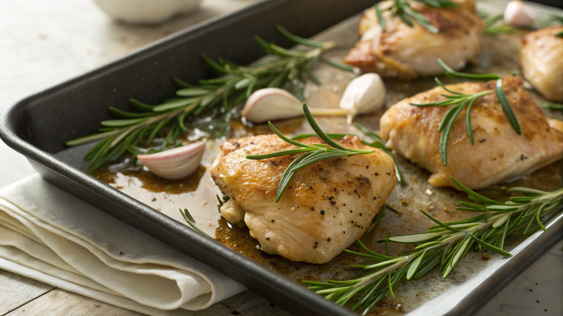 Keto Rosemary Sheet Pan Chicken Thighs