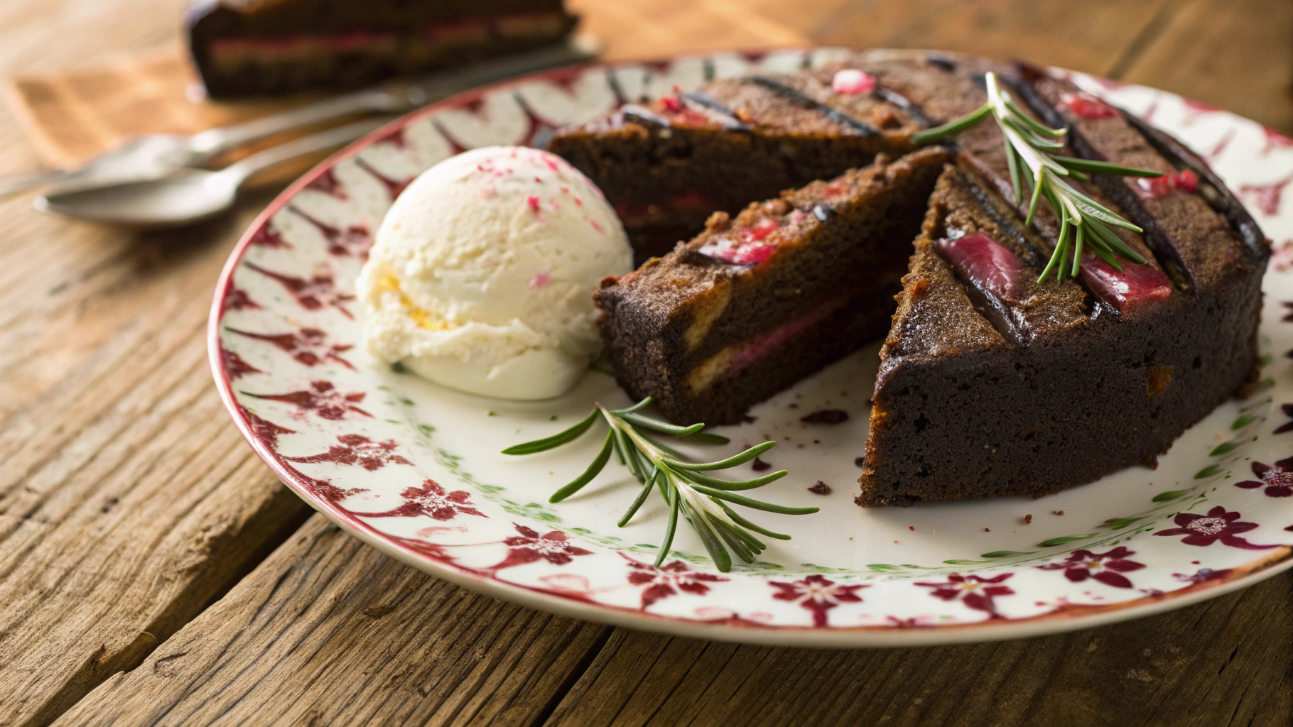 Low Carb Rum and Rhubarb Christmas Cake