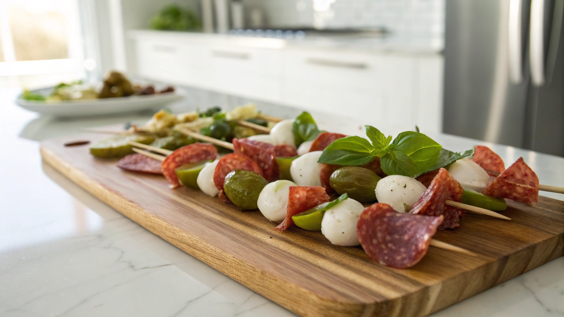 Keto Salami Cheese And Pickle Sticks