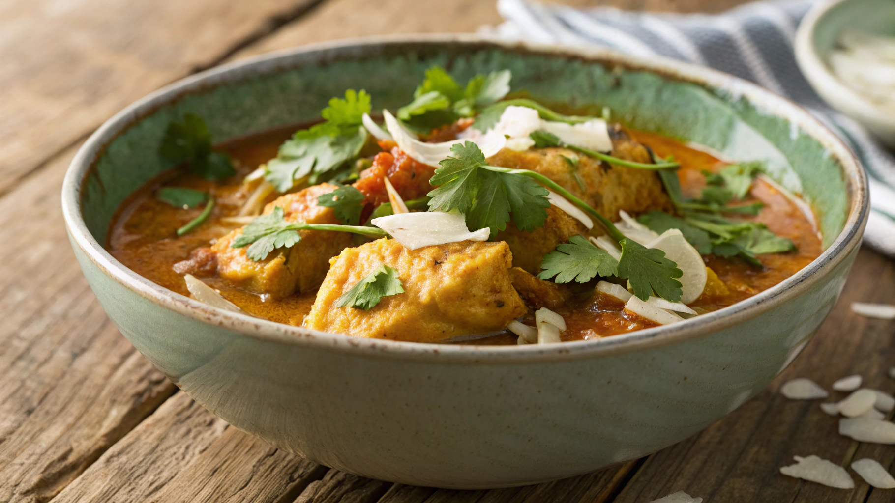 Keto Salmon and Coconut Curry