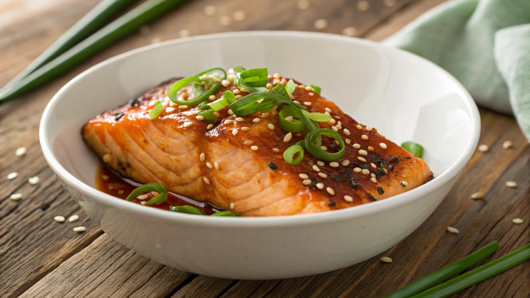 Keto Salmon Bites w Sweet Chili Sauce