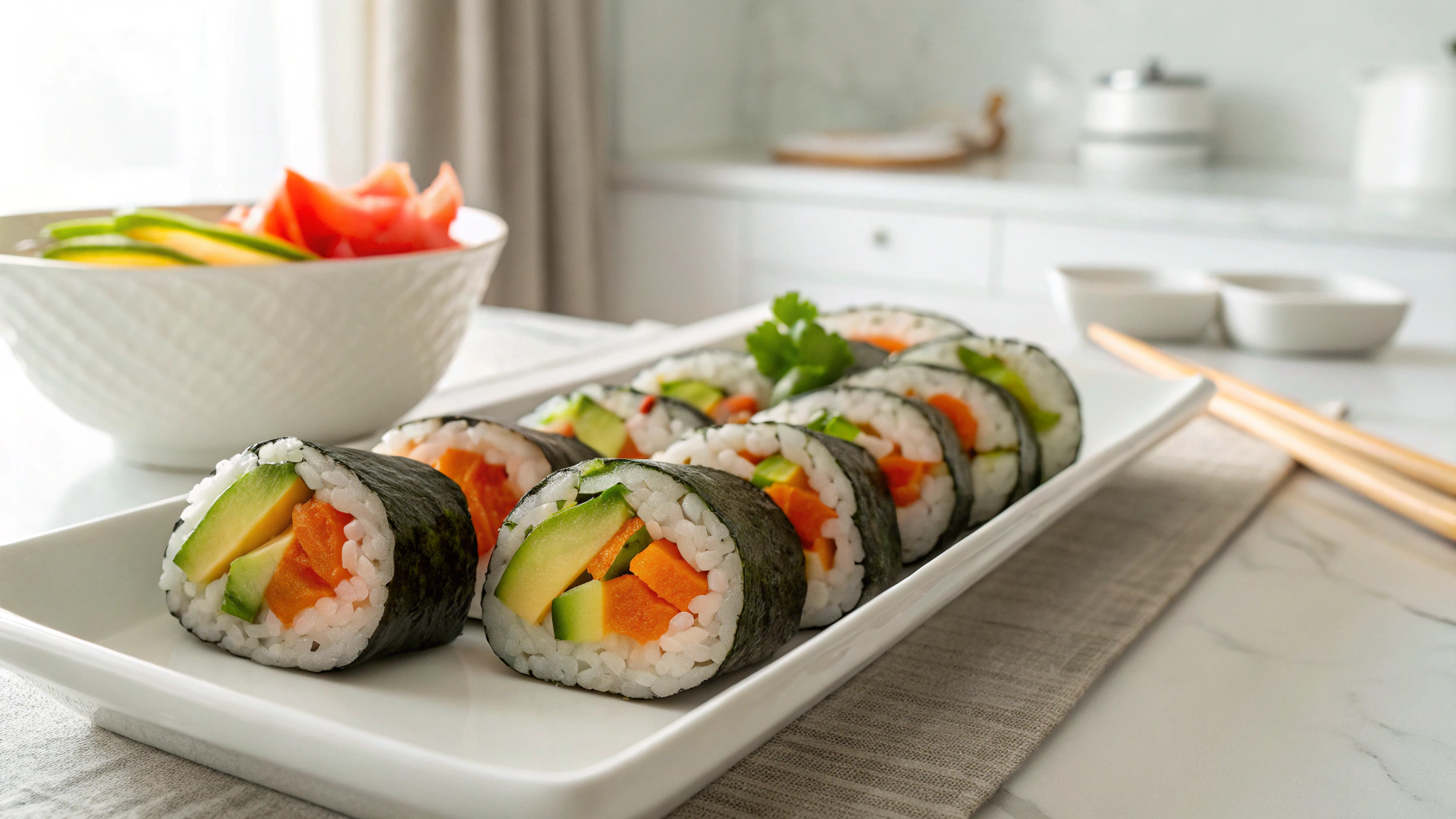 Keto Salmon California Rolls