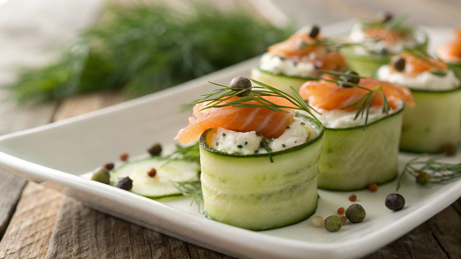 Keto Salmon Cucumber Rolls