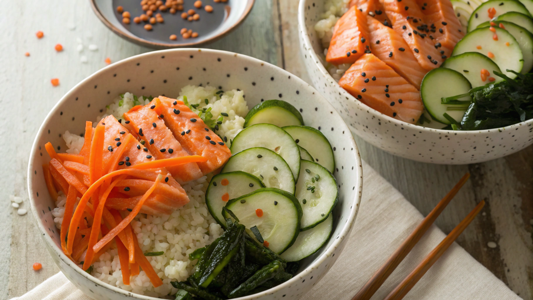 Keto Salmon Sushi Bowls