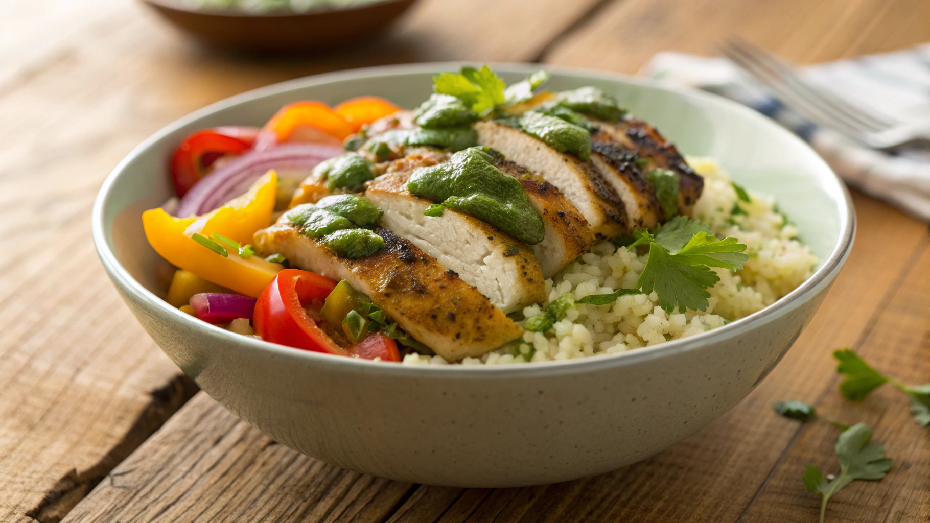 Keto Salsa Verde Chicken Bowls