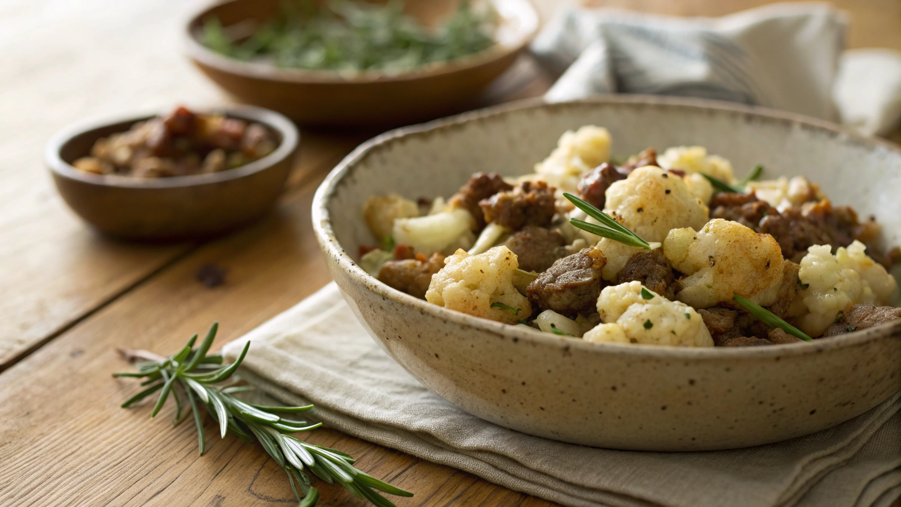 Keto Sausage and Cauliflower Hash