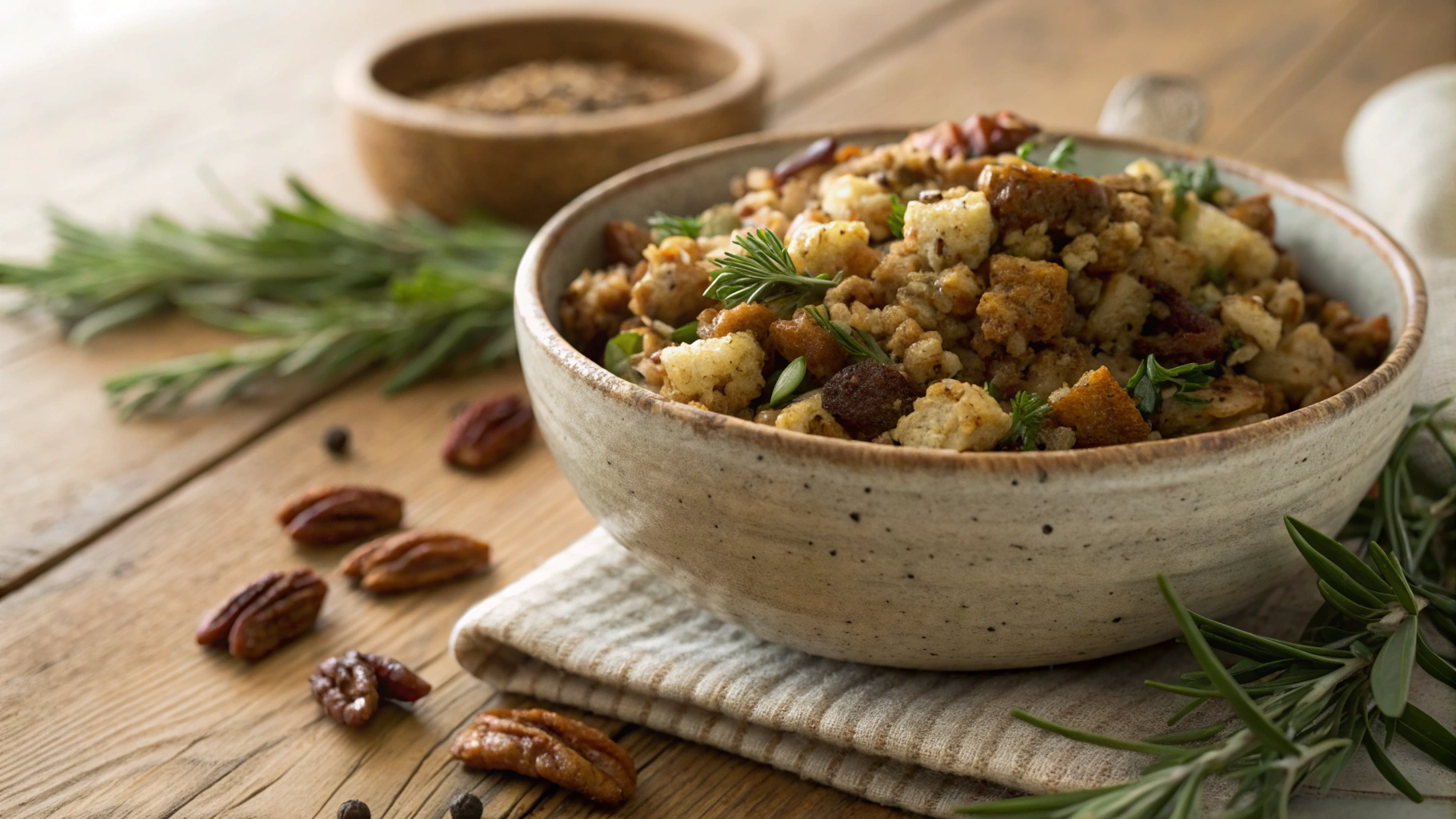 Keto Sausage and Mushroom Stuffing