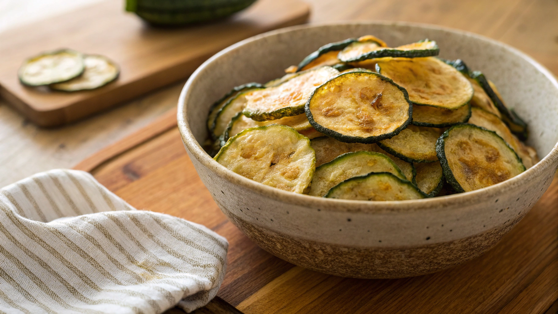 Keto Savory Air Fryer Zucchini Chips