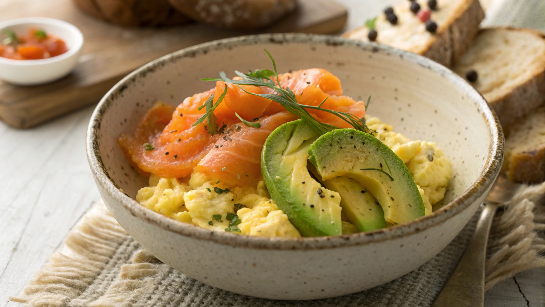 Keto Scrambled Eggs Plate