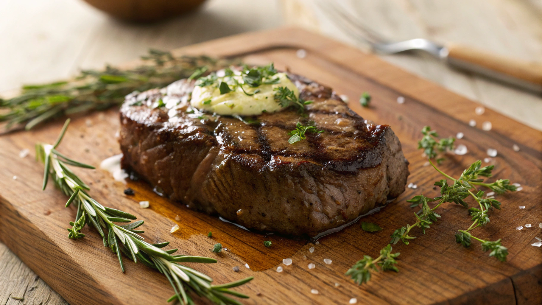 Keto Seared Steak with Compound Butter