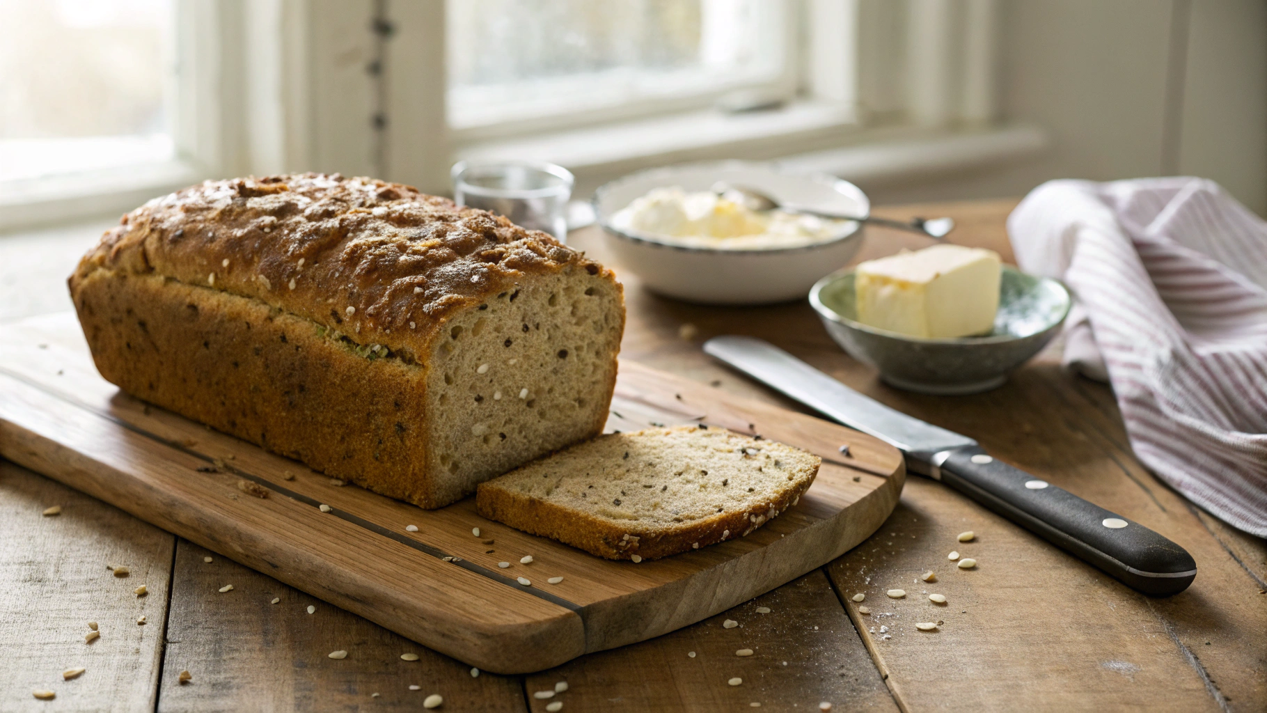 Keto Seeded Bread Loaf