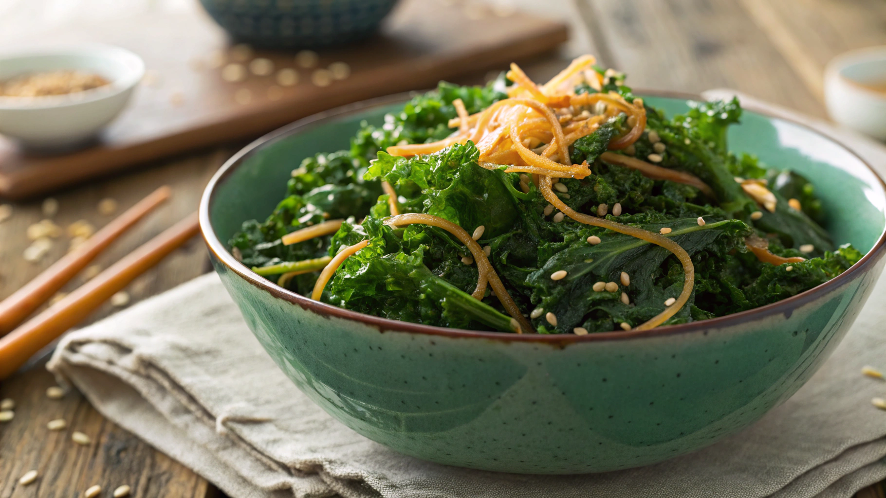 Keto Sesame Kale And Seaweed