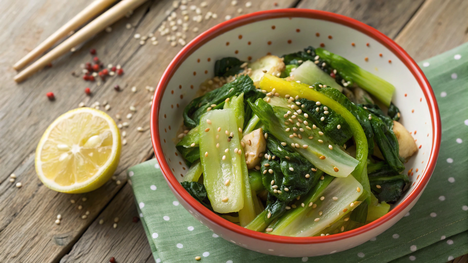 Keto Sesame Lemon Bok Choy