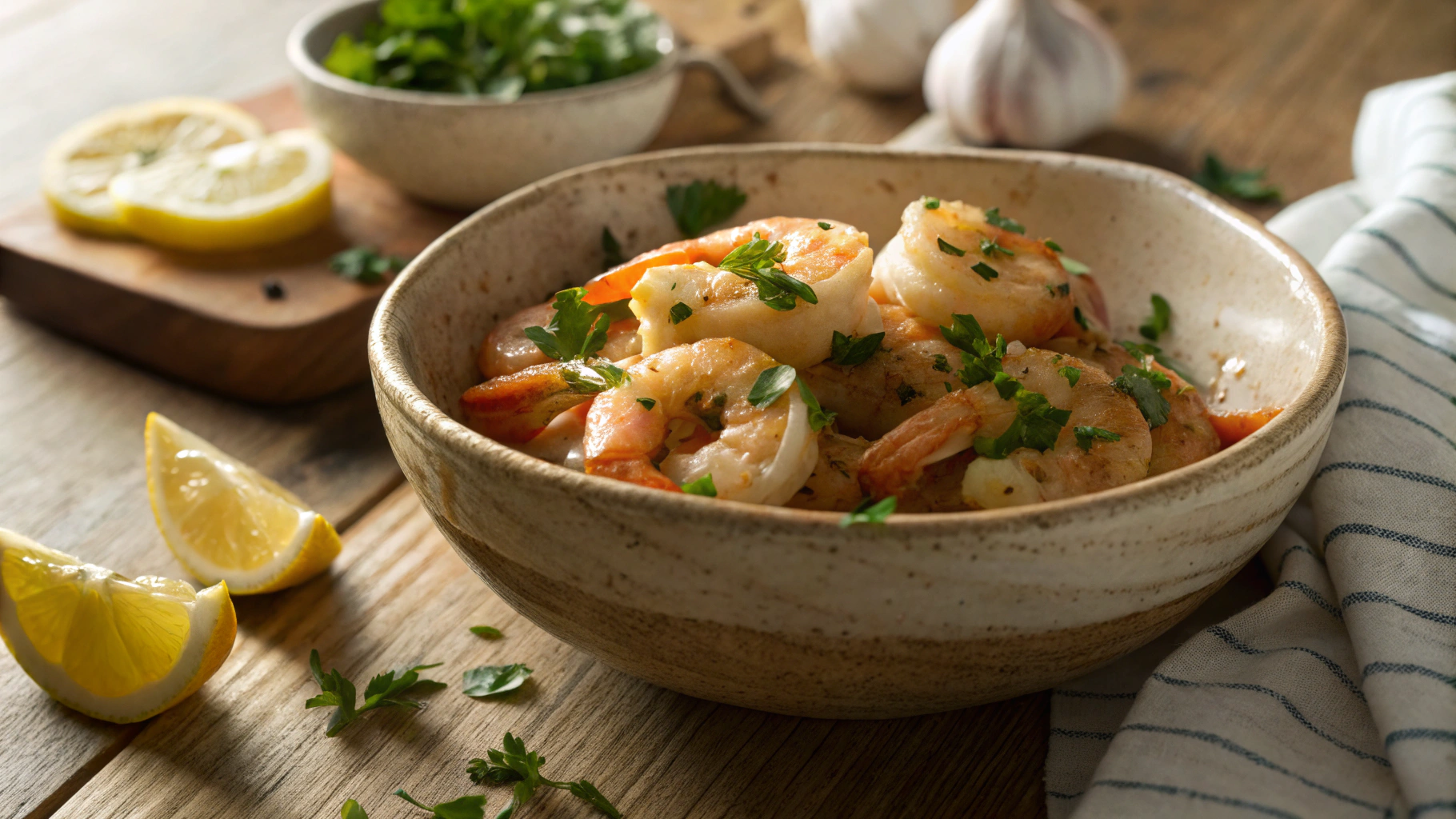 Keto Sheet Pan Lemon Garlic Shrimp