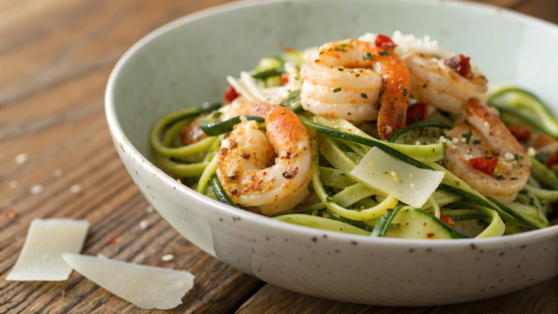 Keto Shrimp And Spicy Pesto Pasta
