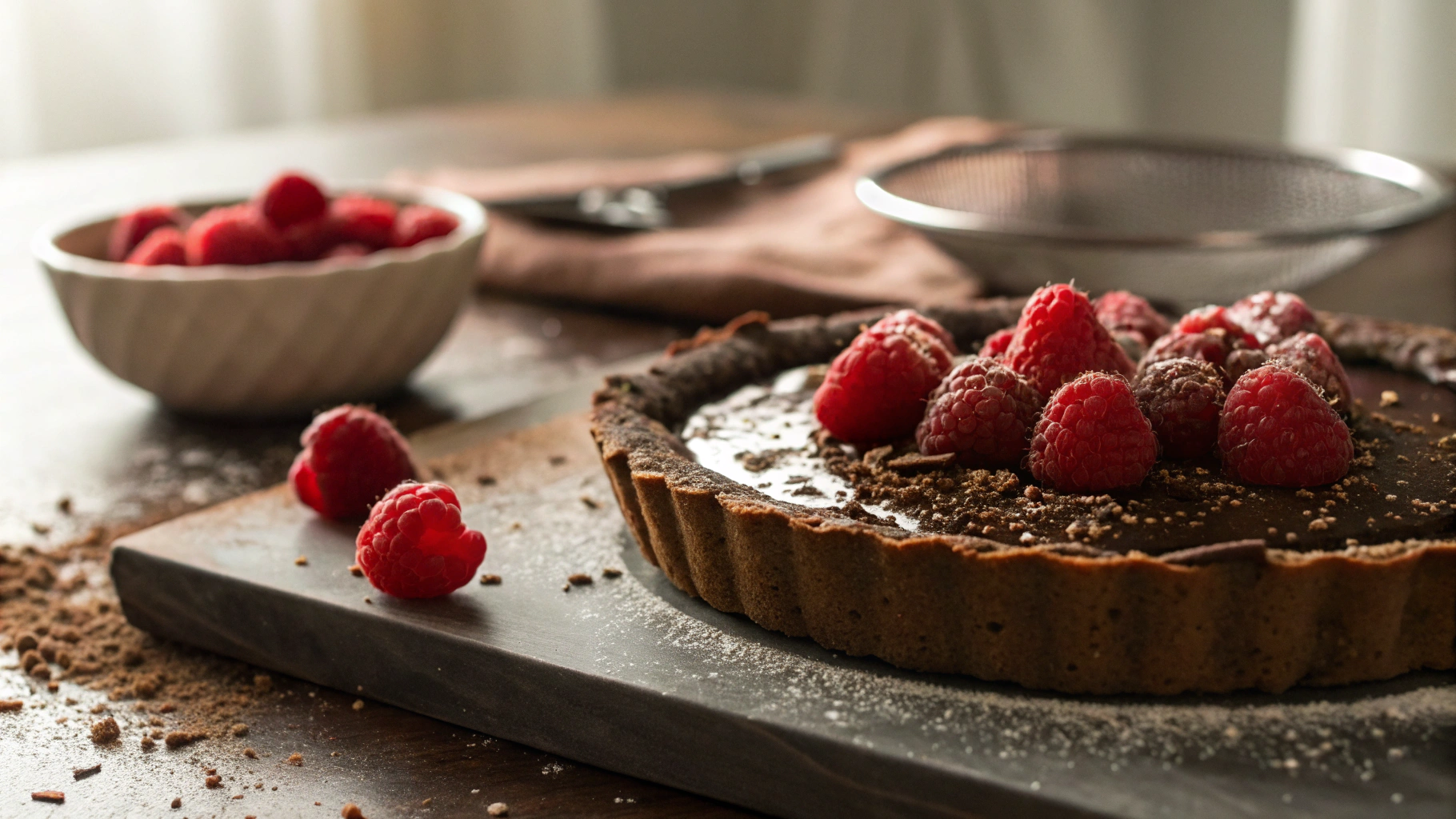 Keto Simple Chocolate Ganache Tart