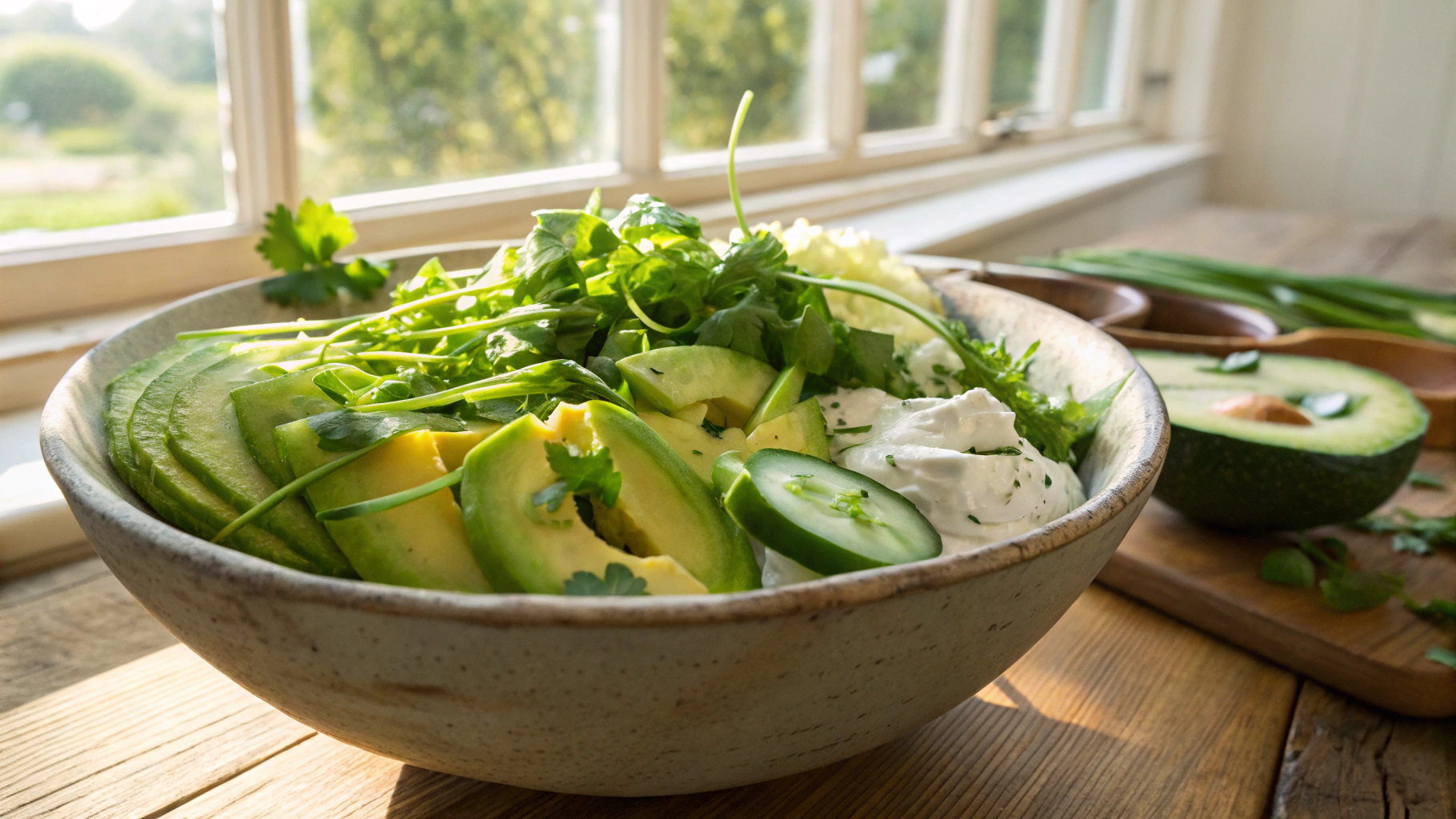 Keto Simple Cucumber and Avocado Salad
