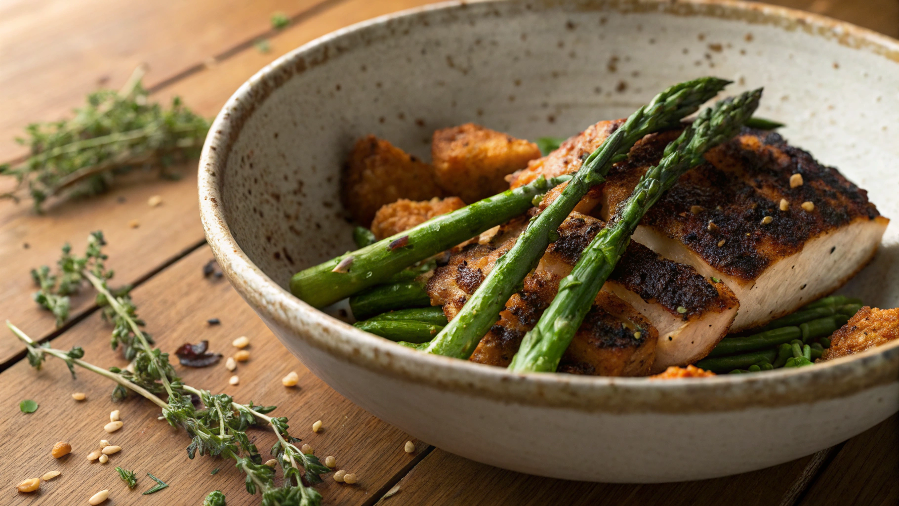 Keto Simple Grilled Chicken w Air Fried Apsaragus