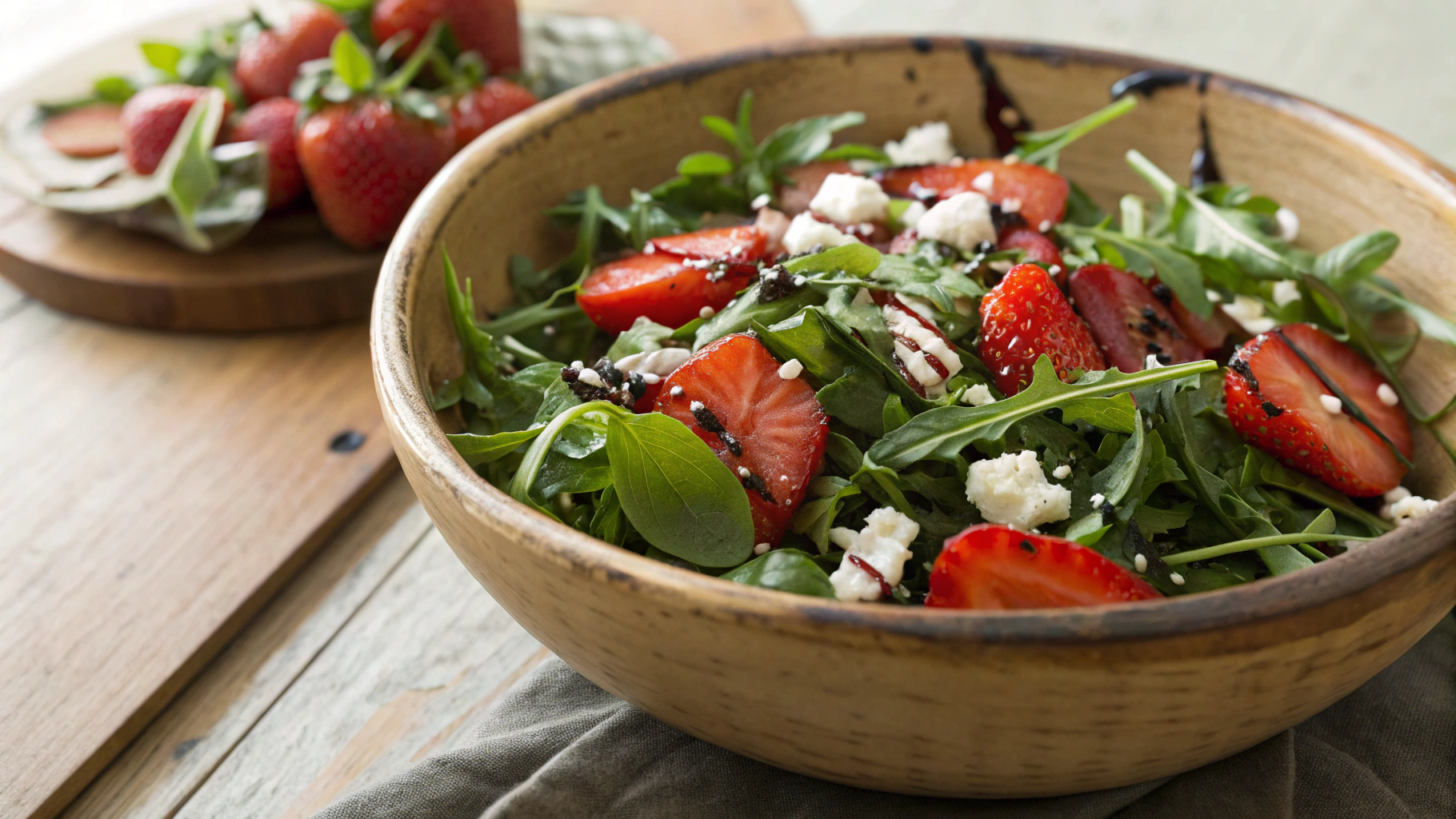 Low Carb Simple Strawberry and Feta Side Salad