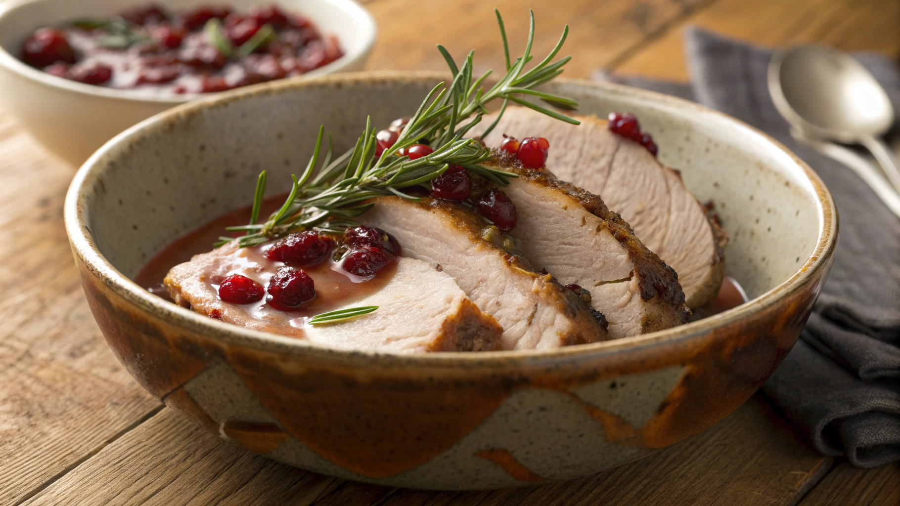 Keto Slow Cooker Pork With Cranberry Gravy