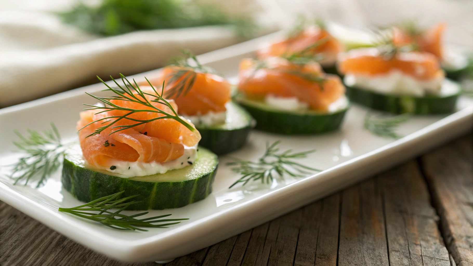 Keto Smoked Salmon and Cucumber Bites