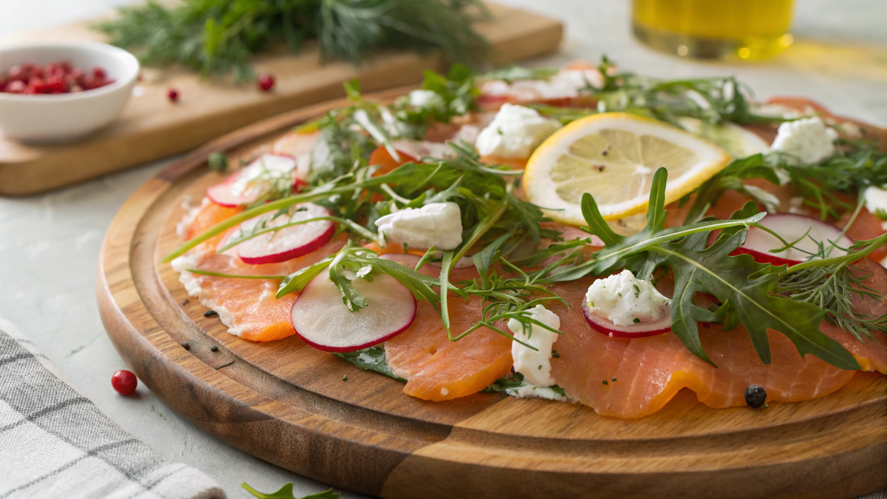 Keto Smoked Salmon Christmas Carpaccio