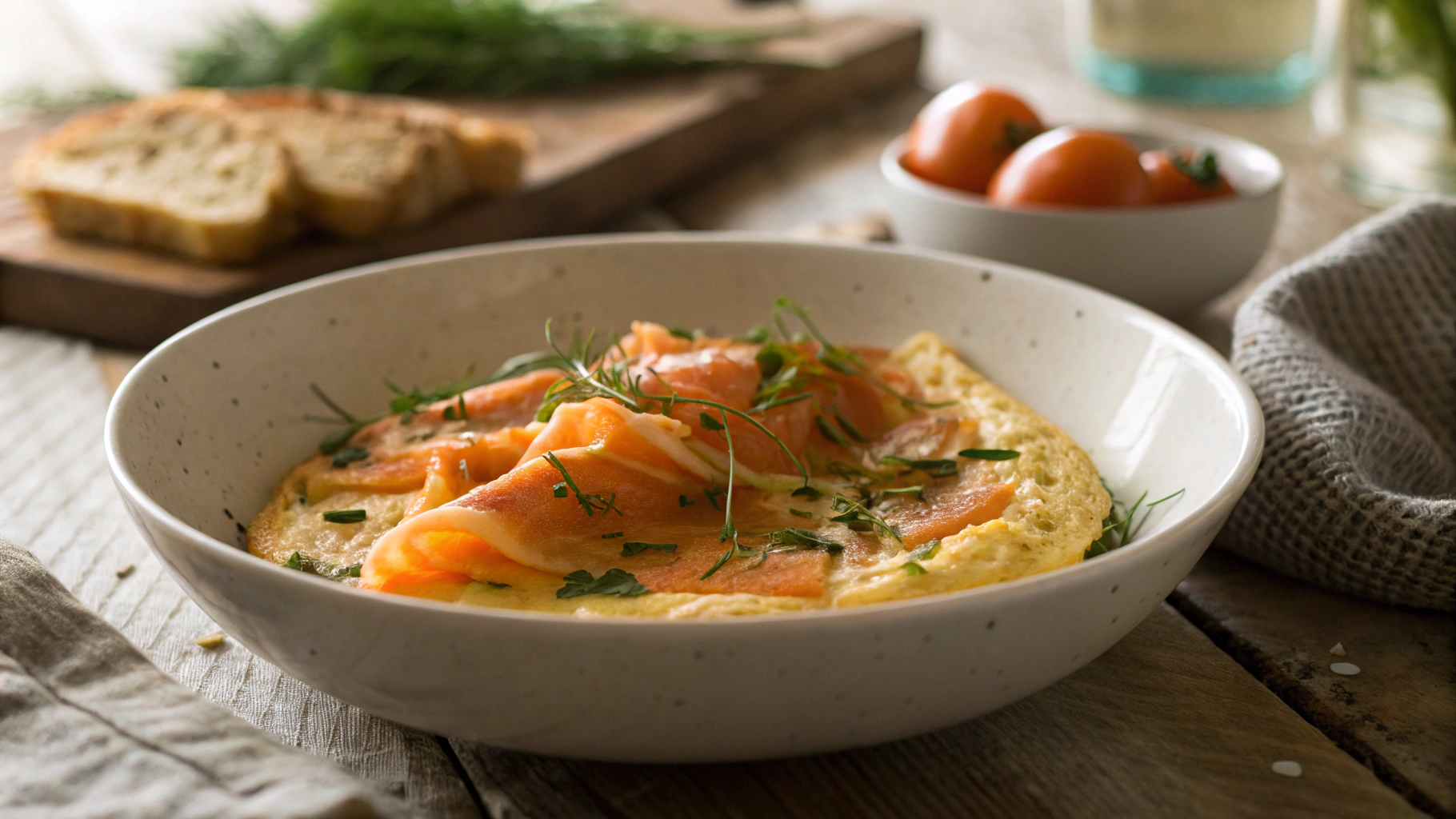 Keto Smoked Salmon Omelette