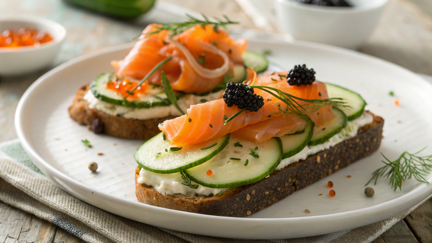Keto Smoked Salmon Sushi Toast