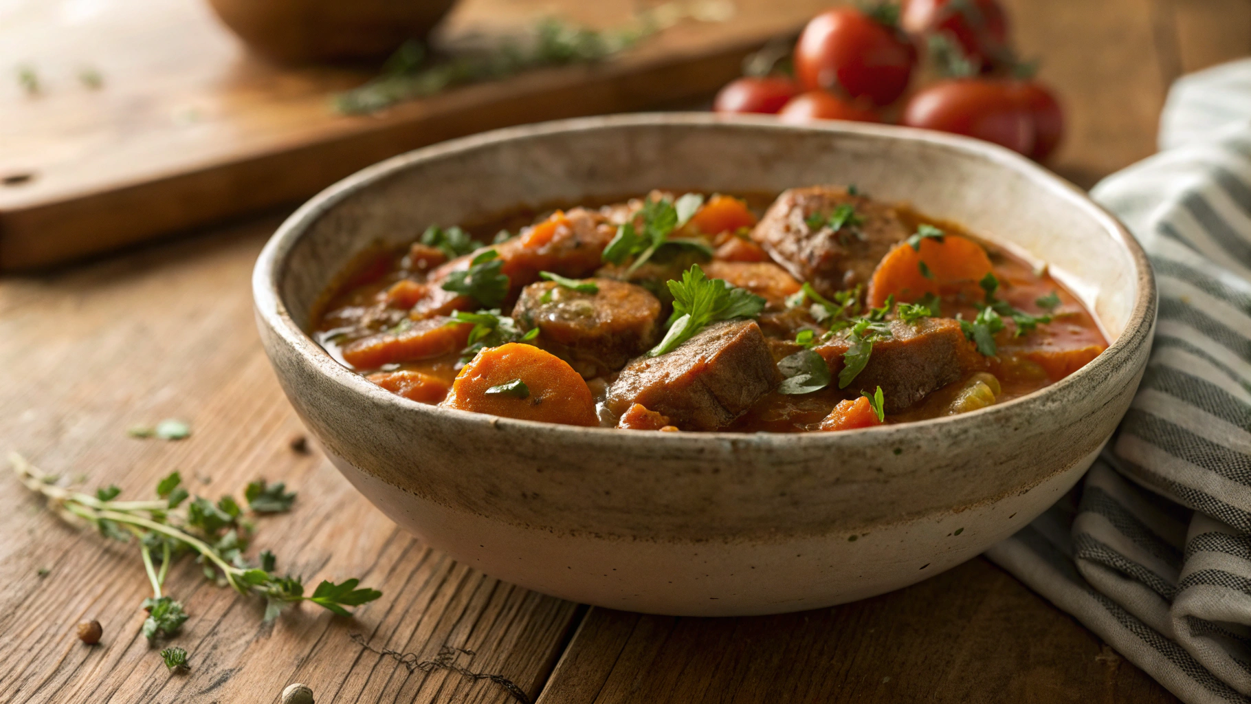 Low Carb Smoky Sausage Stew