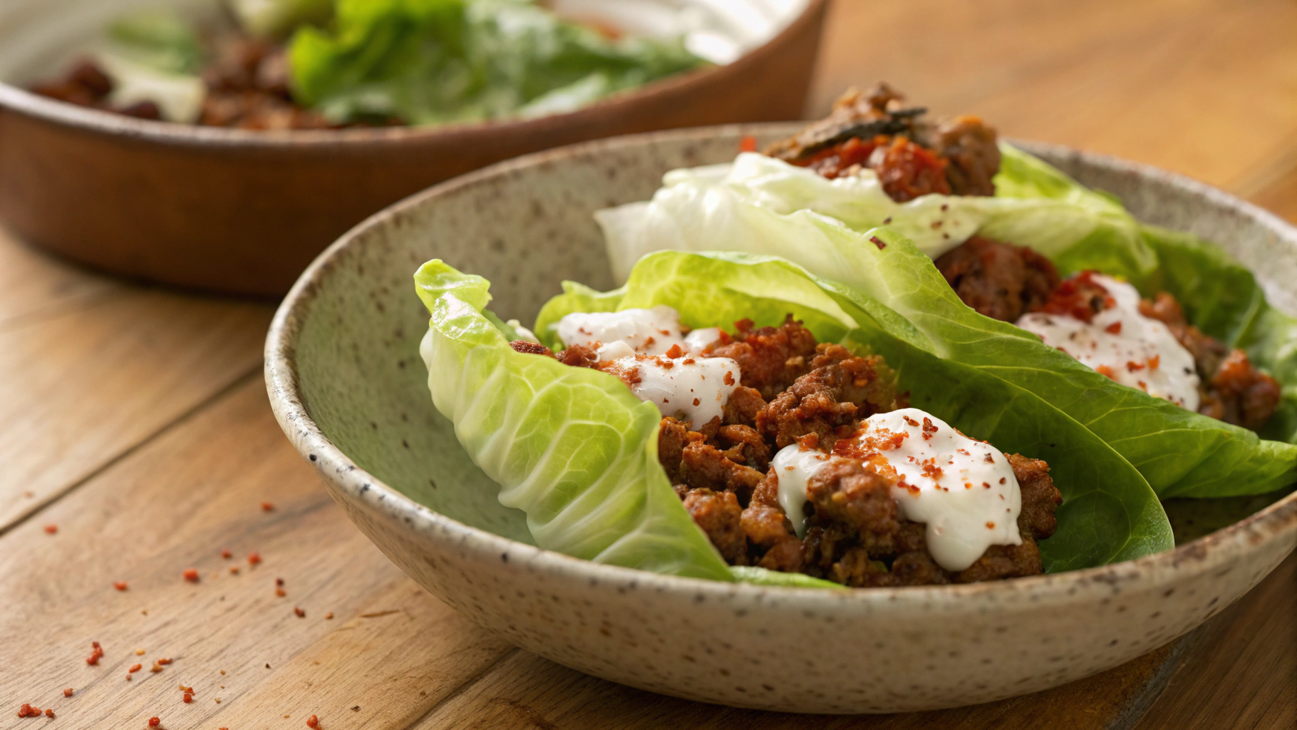 Keto Spiced Pork Lettuce Wraps