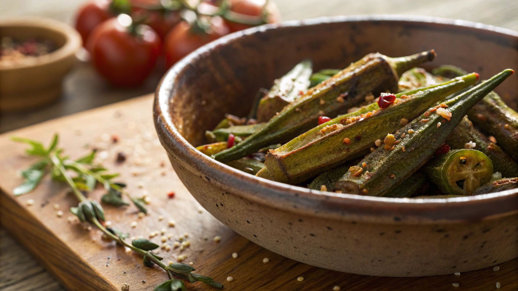 Keto Spiced Roasted Okra