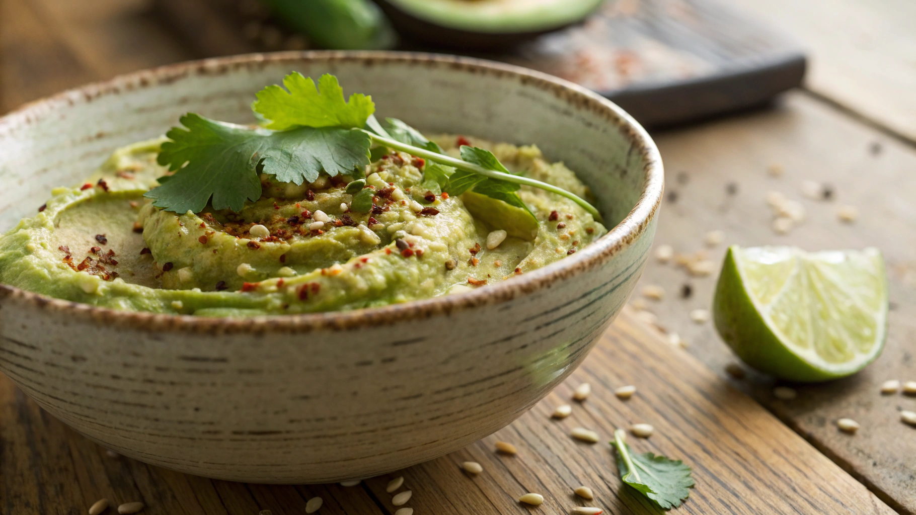 Keto Spicy Avocado Hummus