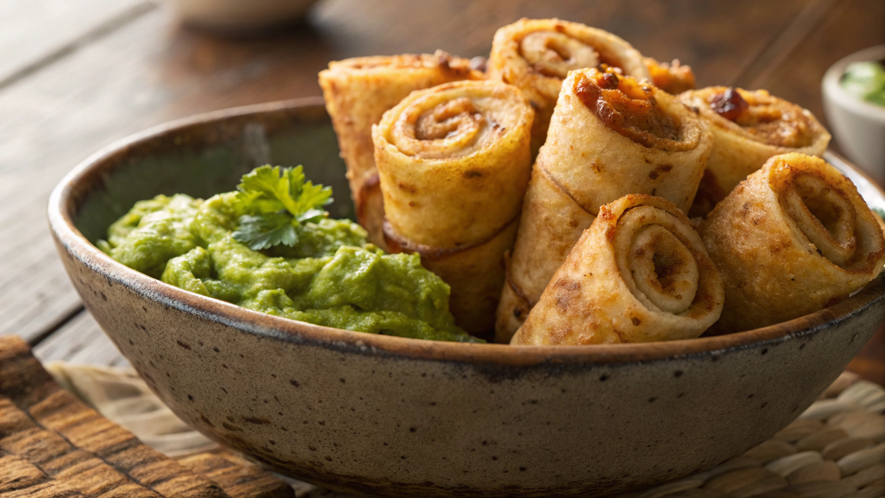 Keto Spicy Cheese Rollups w Guacamole